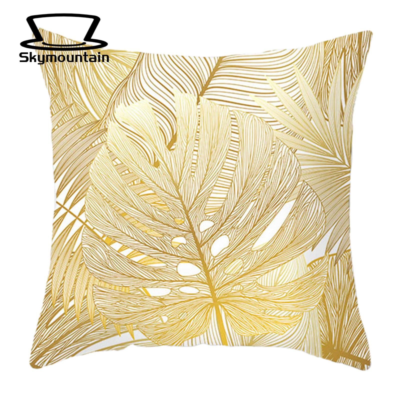 Skymountain Pillowslip Easy to Install Golden Leaf One-sided Pillow Case