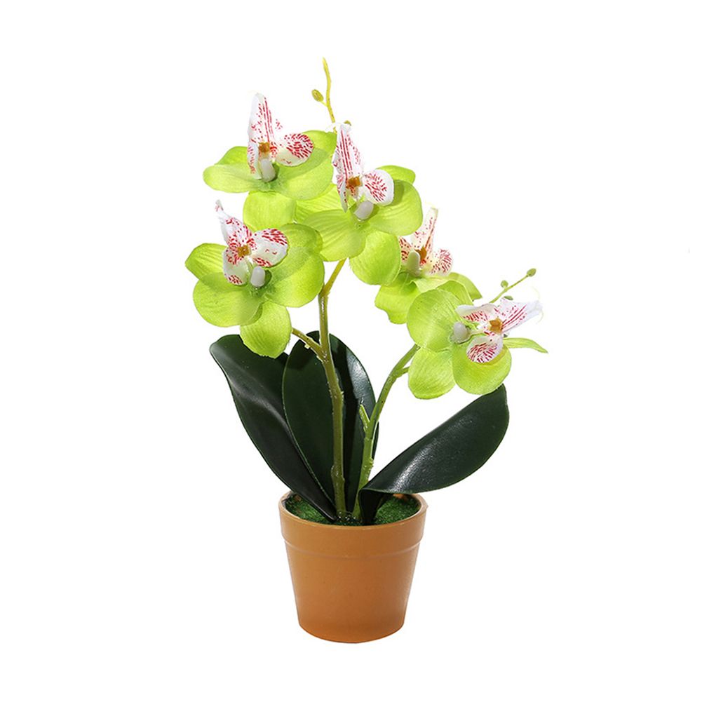 Artificial Flower Butterfly Orchid Pot Bonsai Garden Home Wedding Party Decor(null)