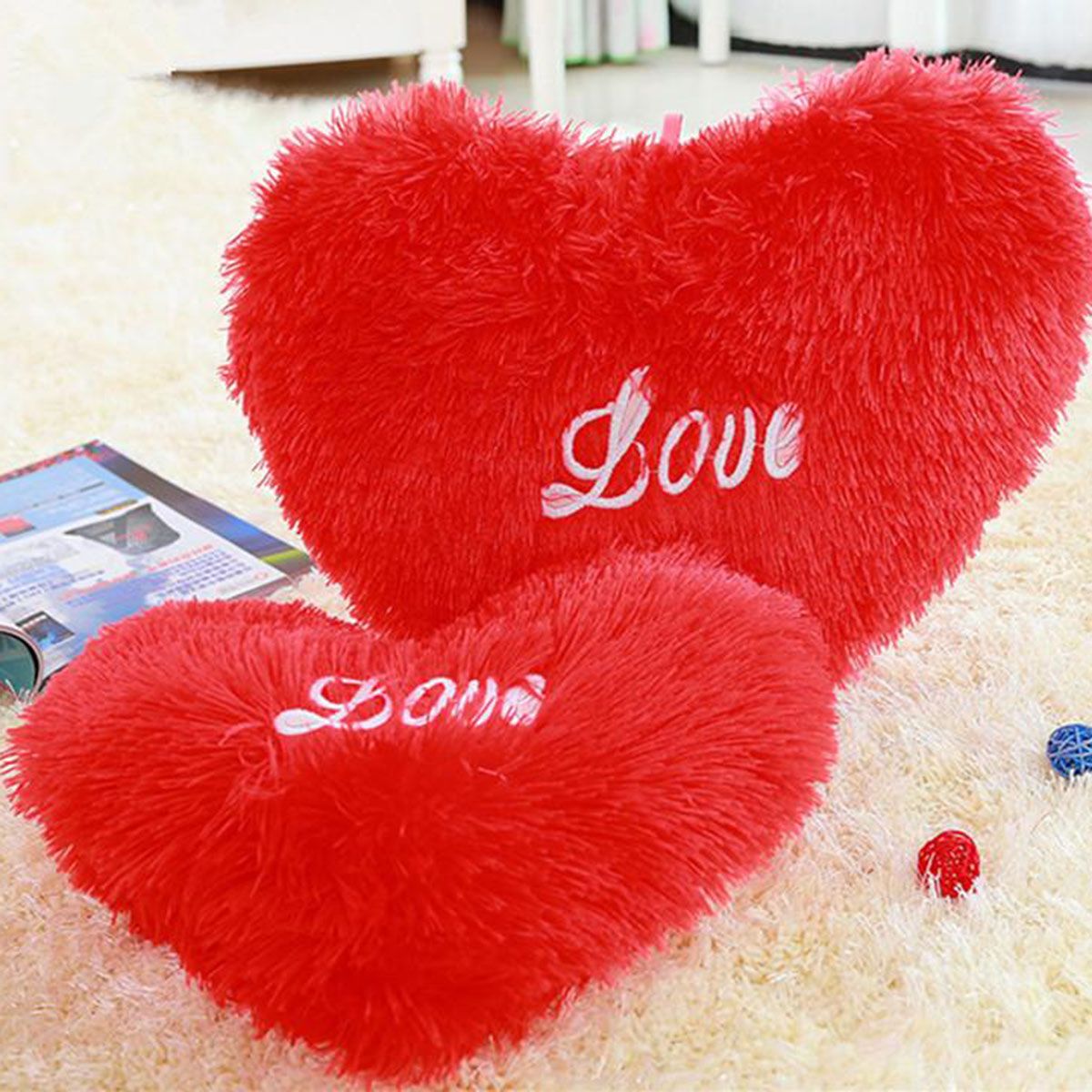 Plush Heart Pillow Cushion
