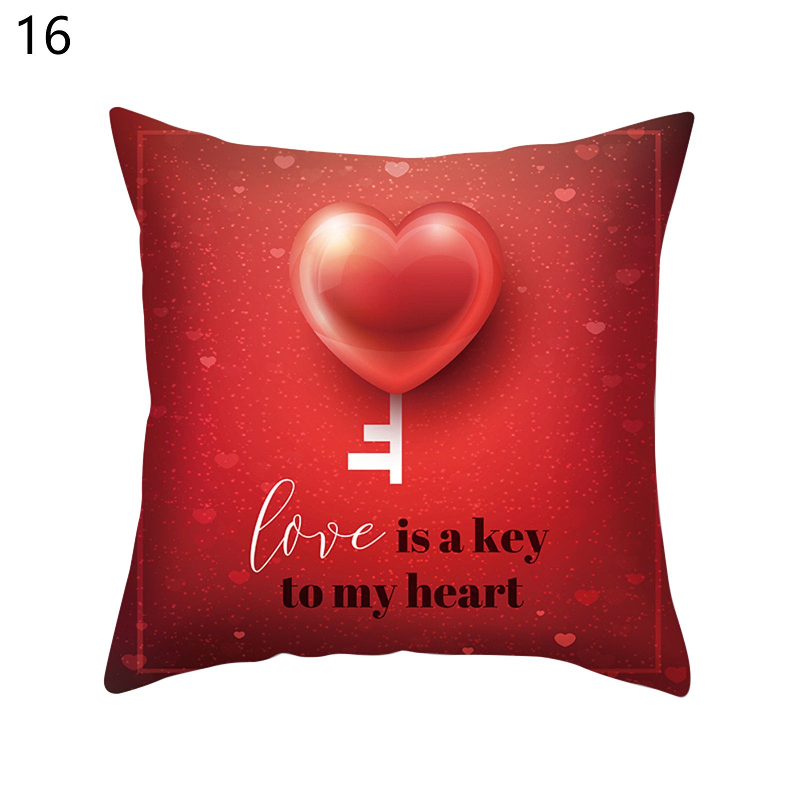 low Case Soft Texture Red art Shape Pted Throw Cushion Cover