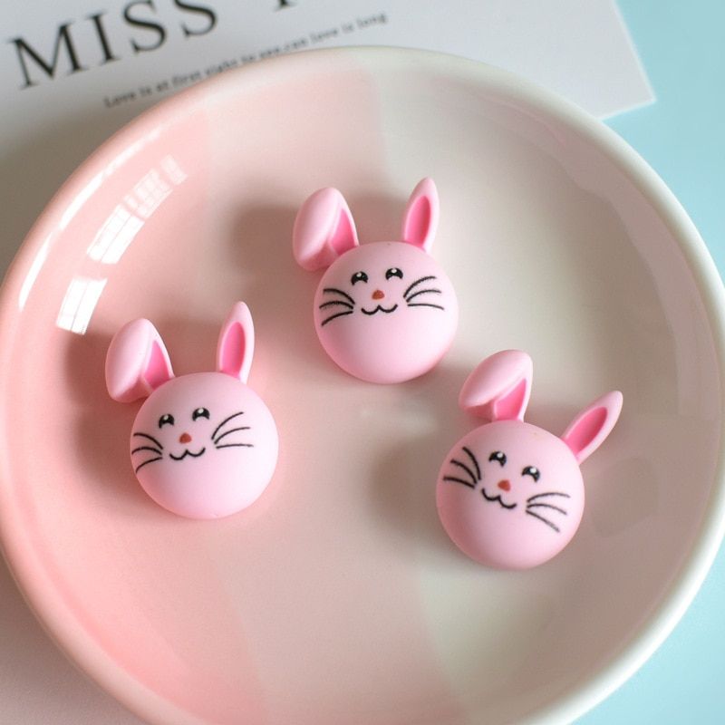 12Pcs Cute Rabbit Fox Cows Flatback Resin Cabochon Cartoon Characters For Hair Centers DIY Scrapbooking Decor Accessories