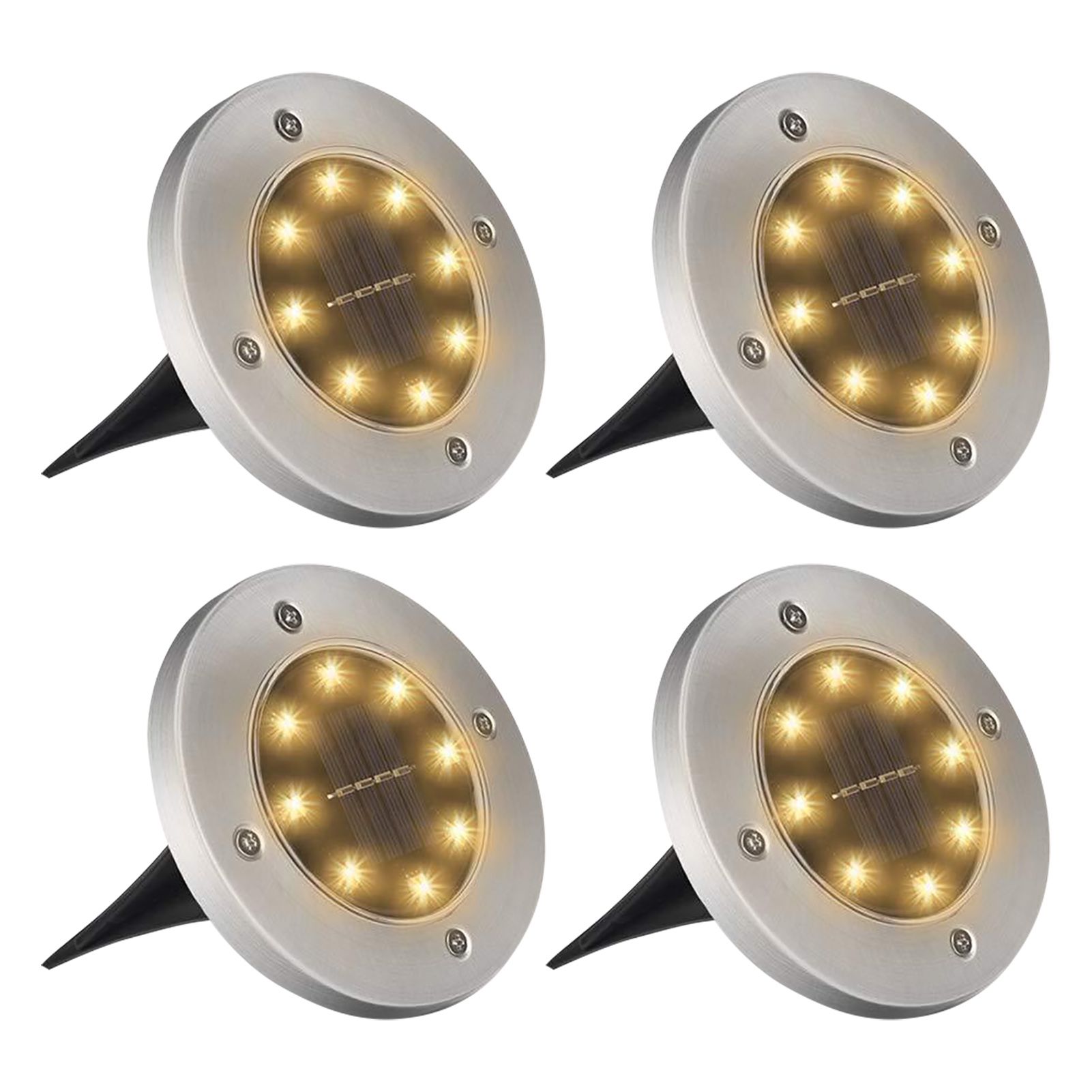 Ground Light Easy Installation Solar Powered LED Disk Lamp