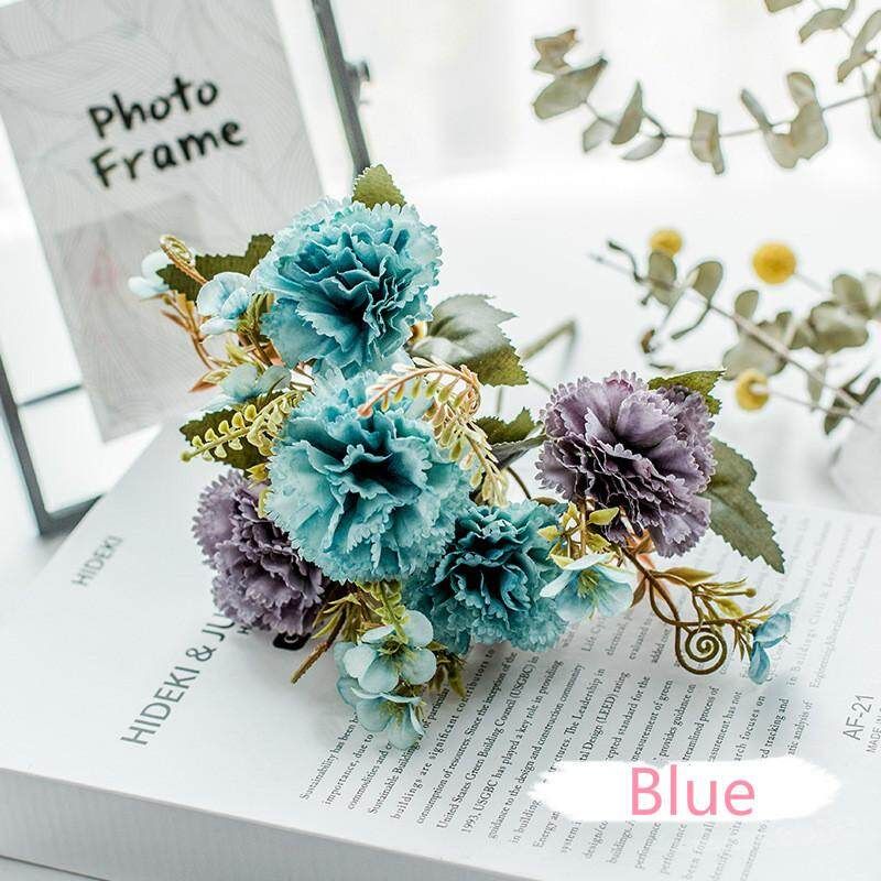 Panda Online 13 Head Silk Flower Carnation Artifical Flowers Wedding Party Home Bouquet Decor