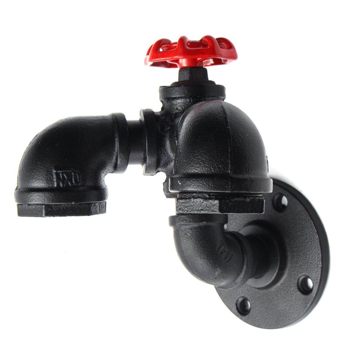 Vintage Industrial Retro Dual Water Pipe Shape Wall Lamp Sconce Light Fixture