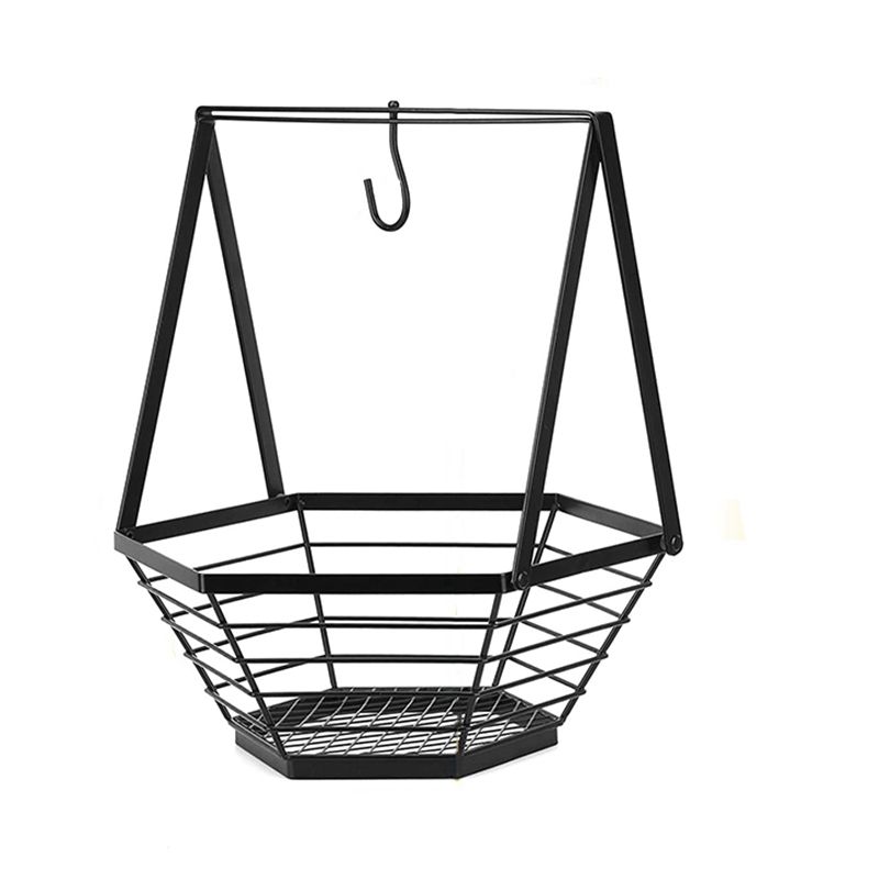 Fruit Basket for Kitchen Counter Storage Banana Hanger Stand Bowl Handle Bread Counter Detachable Display Stand