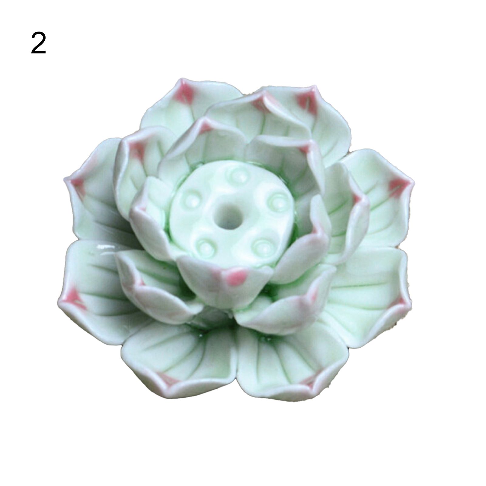 Incense Burner Flower Shape Decorative Ceramics Nasturtium Lotus Censer Stick Holder for Gifts