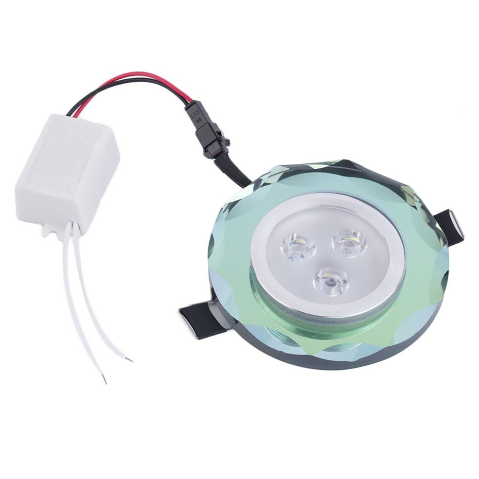 3W LED Crystal Ceiling Light Warm/Cold White Down Lamp Spotlight Home Office