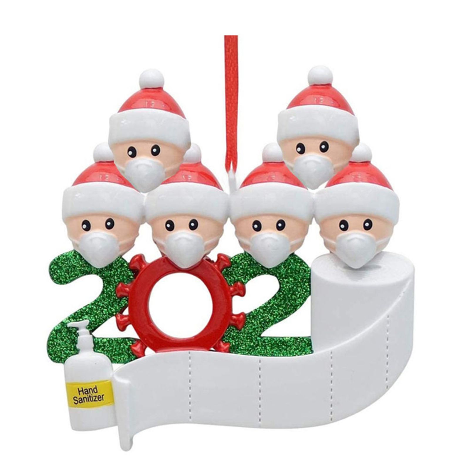2020 Face Cover Snowman Survivor Family Hanging Christmas Ornament Decoration