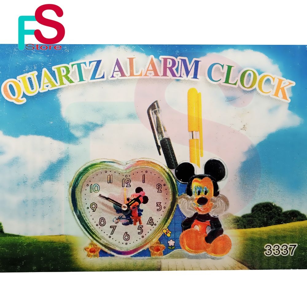 Table Clock with Pen Holder Alarm Clock