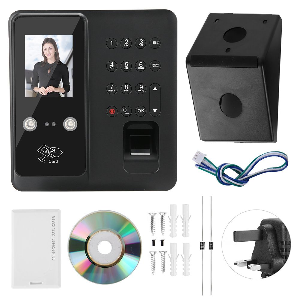 2.8in TFT TCP/IP Attendance Facial Fingerprint RFID Card Password Sleep Function Large Capacity 100-240V
