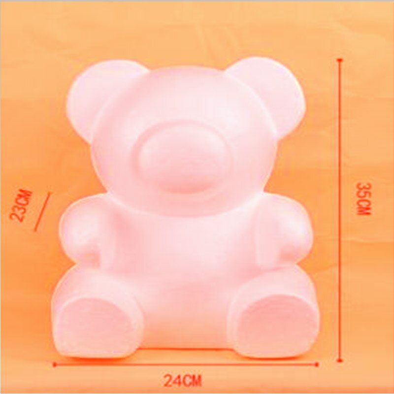 1 pcs 9/15/20/35cm Modelling Polystyrene Styrofoam Foam Rose Bear Mould for DIY Party Decoration Wedding Gift Flower Arranging