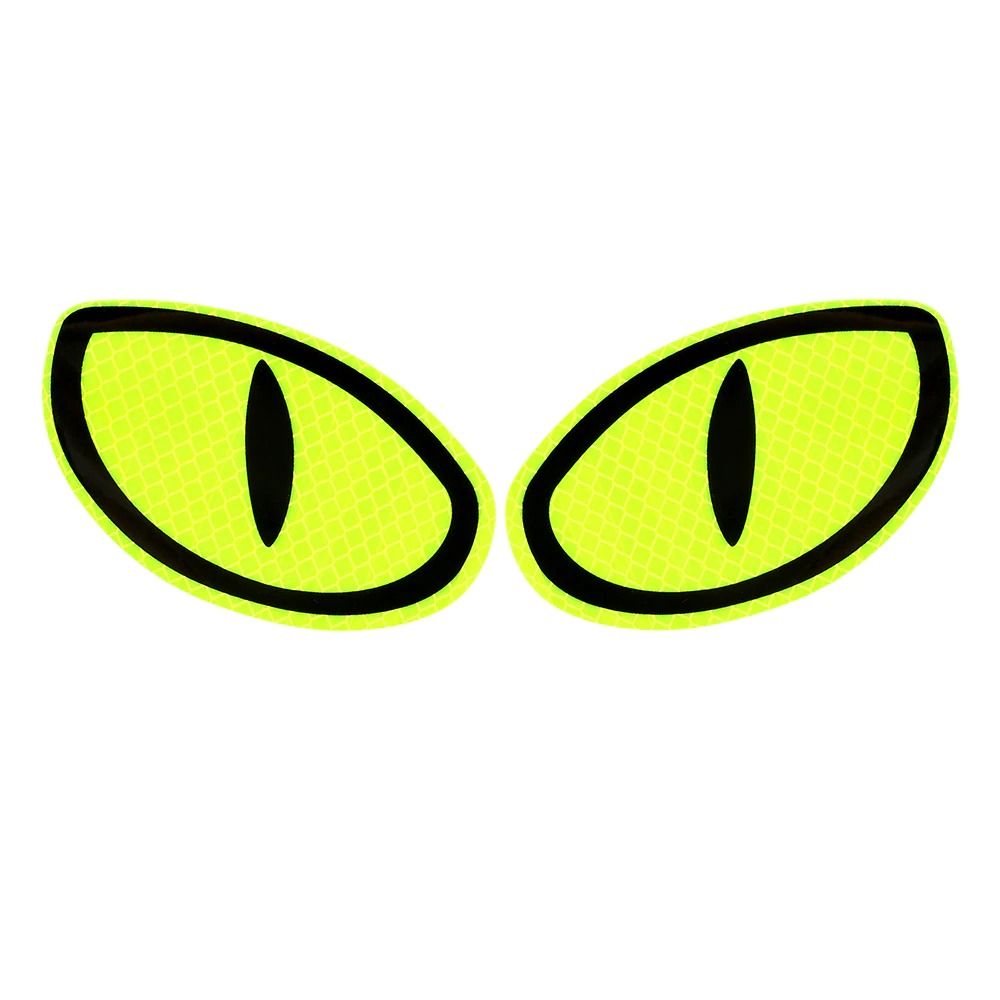 LEEPEE 2 Pieces Big Eye Car Reflective Stickers Warning Tape Reflective Strips Safety Mark Car Door Bumper Sticker Accessories