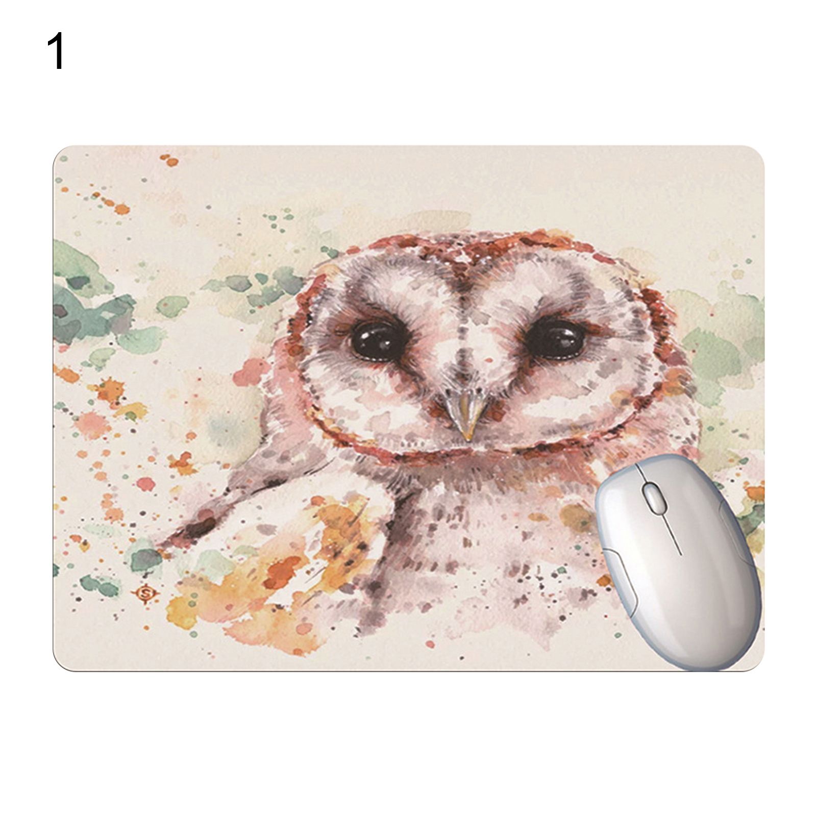 Mouse Cushion Wear-resistant Owl Watercolor Painting le Mouse Mat Cushion