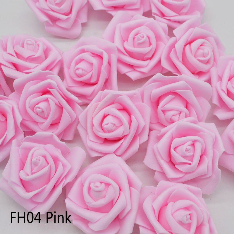 20pc 6cm Foam Rose Artificial Flowers Head For Wedding Decoration Home Garden Xmas ornt DIY Wreath Scrapbooking Craft Access