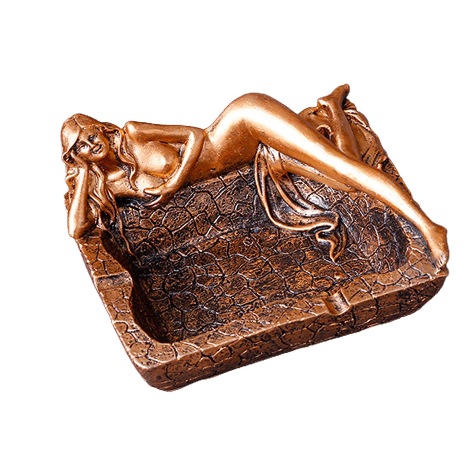 Livecity Ashtray Practical Beauty Woman Shape Resin Innovative Desktop Smoking Ash Tray for Home