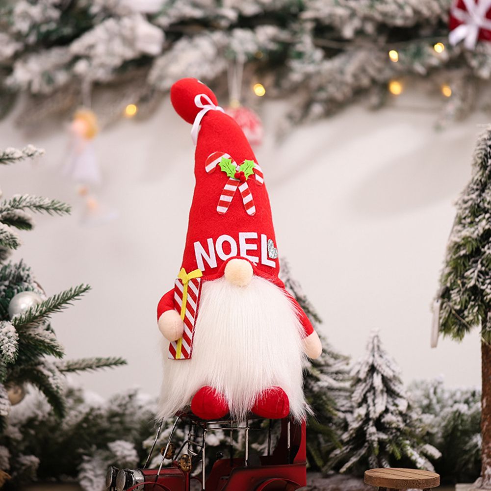 GC Christmas  Ornaments Faceless Doll With Lights Luminous Dolls Santa Toy Winter Home Table Decoration specification:T2709 red hat faceless doll