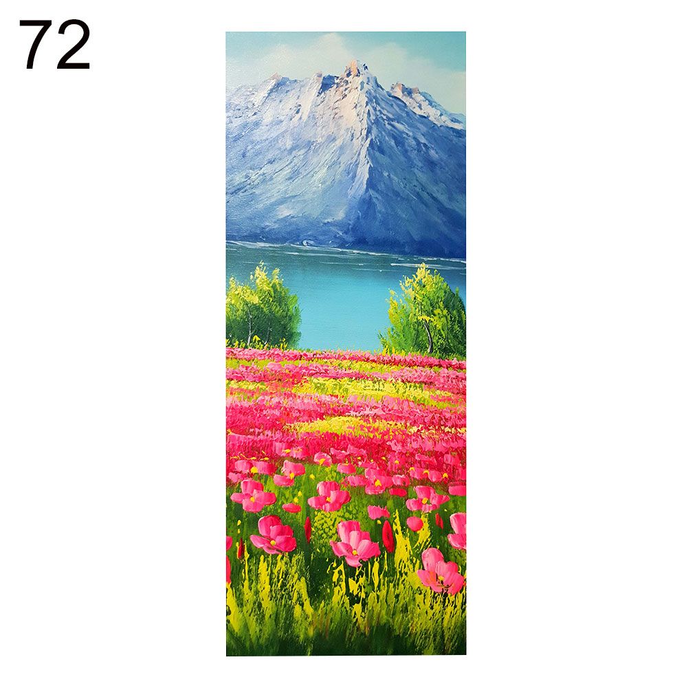 3D Landscape Alley Door Sticker Removable Mural Decal Picture Wall Home Decor