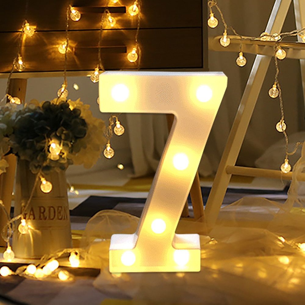 Symbol Sign LED Digital Lights Light Up White Plastic Digital Standing Hanging