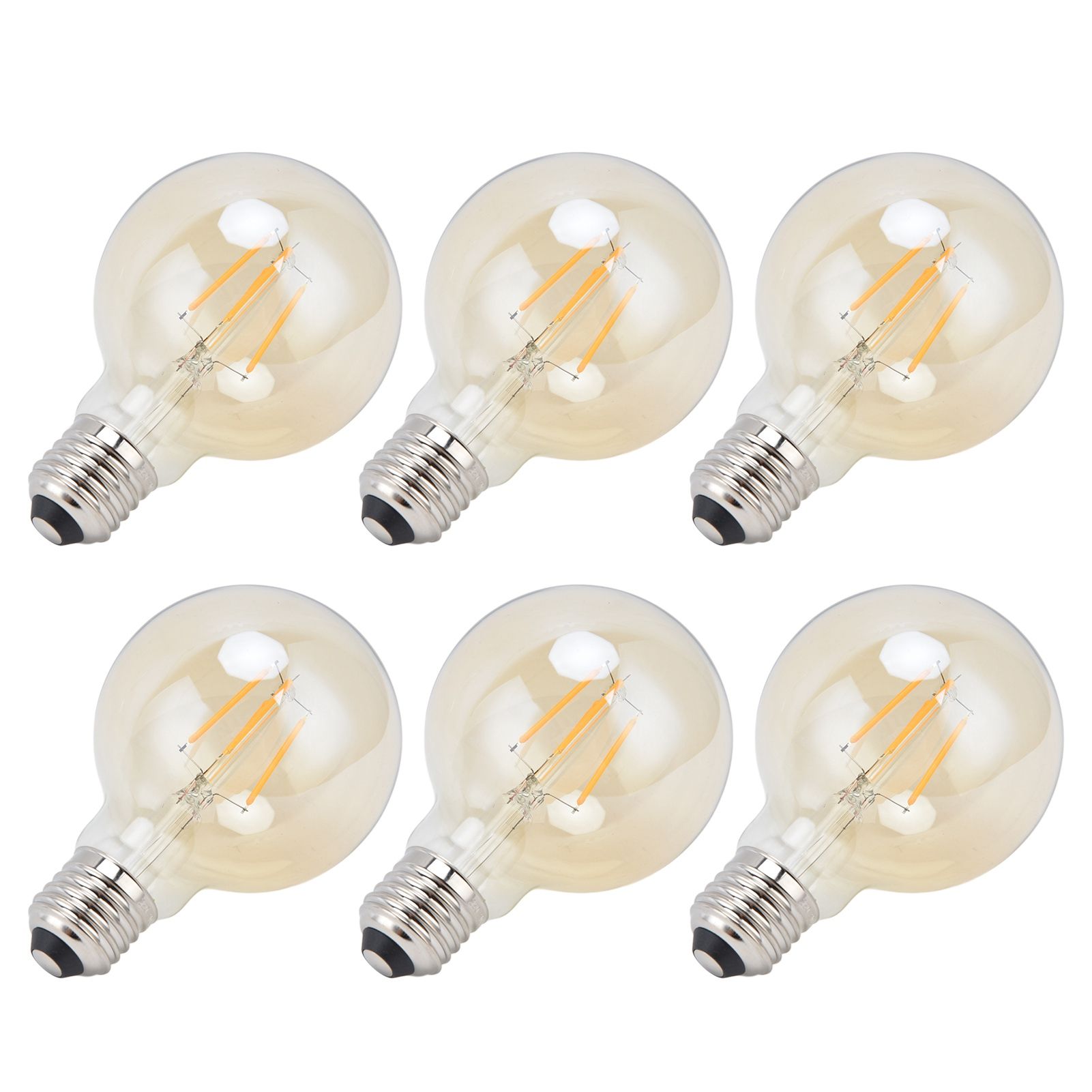 6 Pcs LED Filament Bulbs Dimmable 4W E27 Medium Base Vintage Warm Light Golde AU