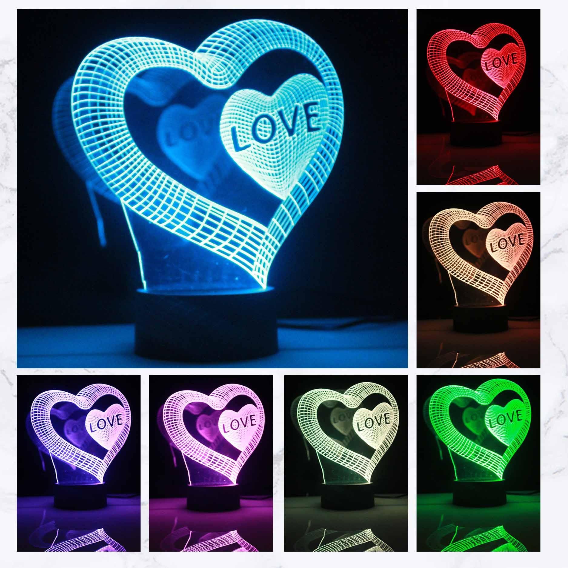 3D Illusion Lamp Love- ICILL-0075