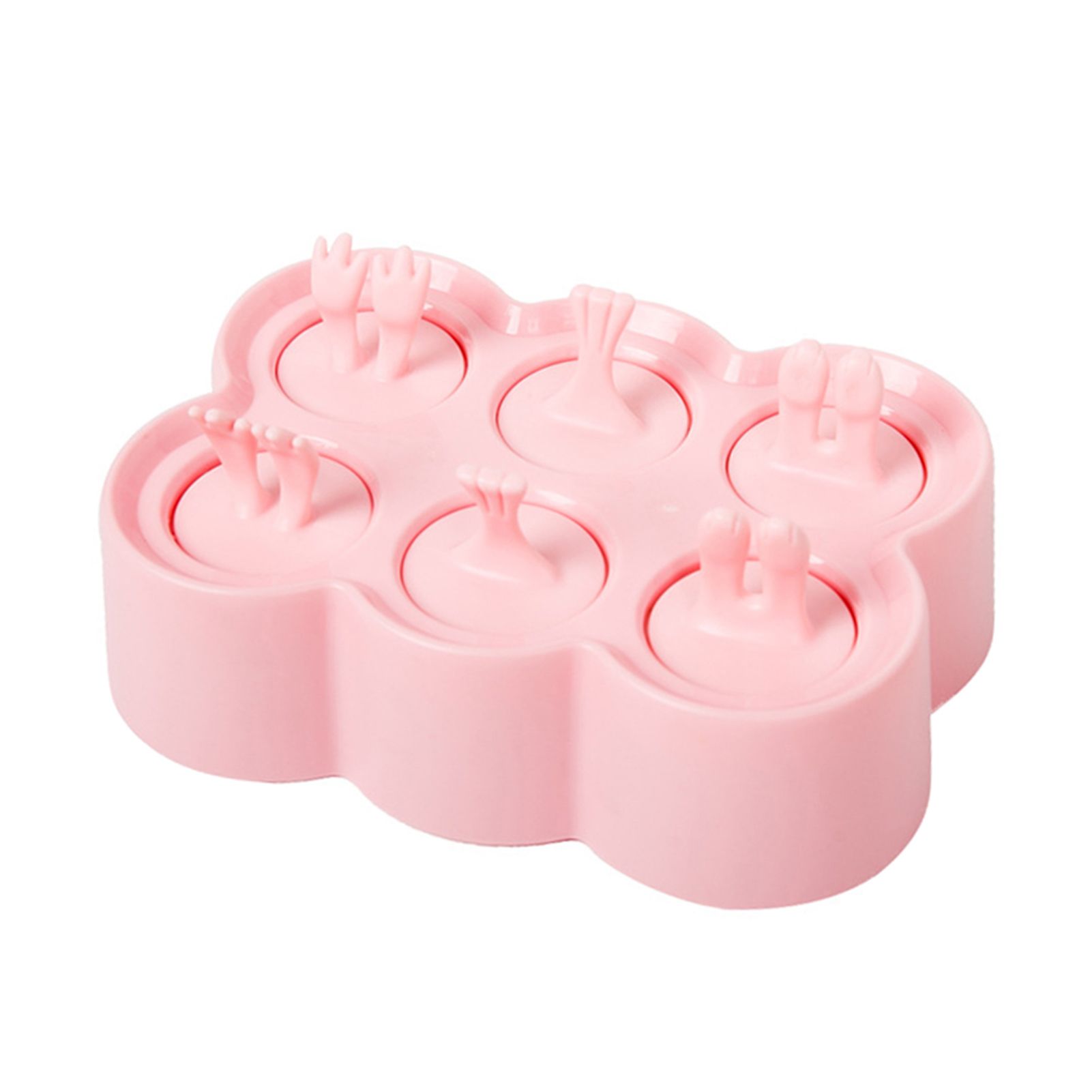 Ice Lolly Mould Cartoon Silicone Ice Cream Molds 6 Ice Lolly Makers for Kids DIY Homemade Ice Cream Mould Easy Release