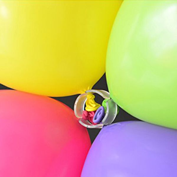 Balloon Clips, 100 Pack Plastic Balloon Arch Clips Ties Balloon Rings Buckle for Wedding Party Favors