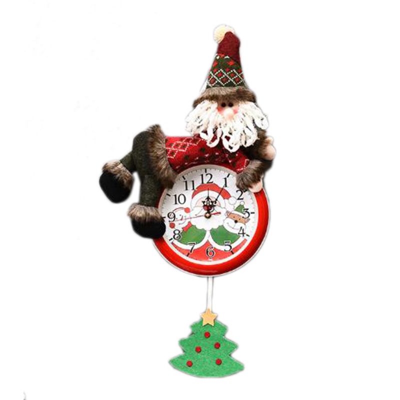 Christmas Living Room Wall Clock Christmas Hanging Clock for Party Office Home Wall Clock Modern Design Clock Wall (Man)
