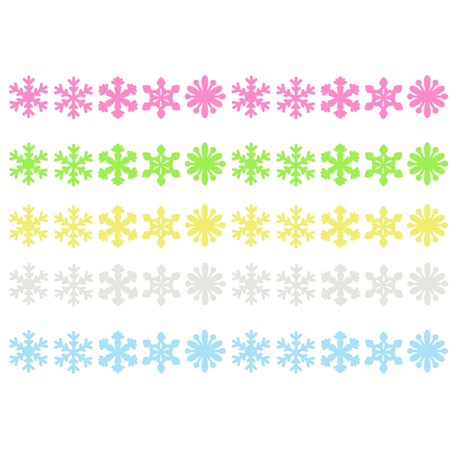 Door Decal Eye-catching Dark Glowing Fairy Snowflake Wall Clings