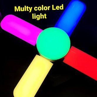 60w Foldable Led Fan 4 Blade Light , 5 Color Light, Angle Adjustable Ceiling Lamp Home Energy Saving Colour Full Lights - Light