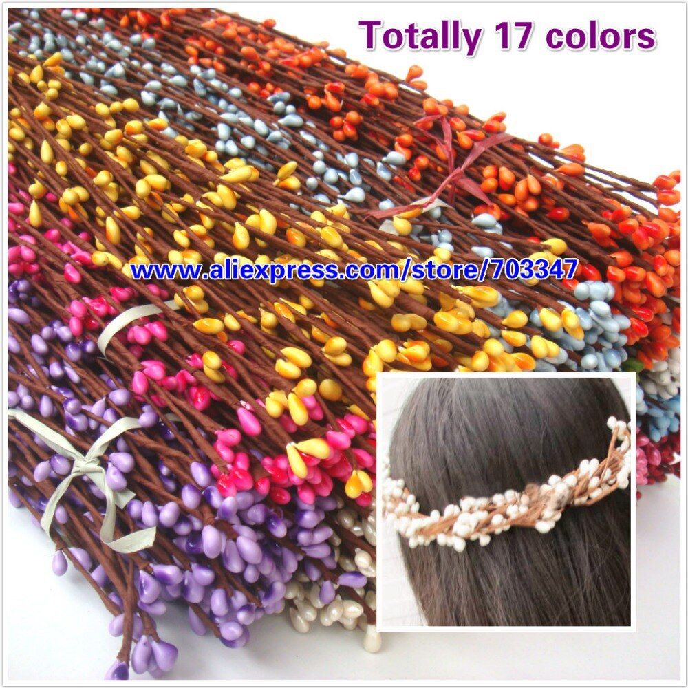 19 Colors  40cm pretty pip berry stem for floral bracelet wreath wedding diy wreath