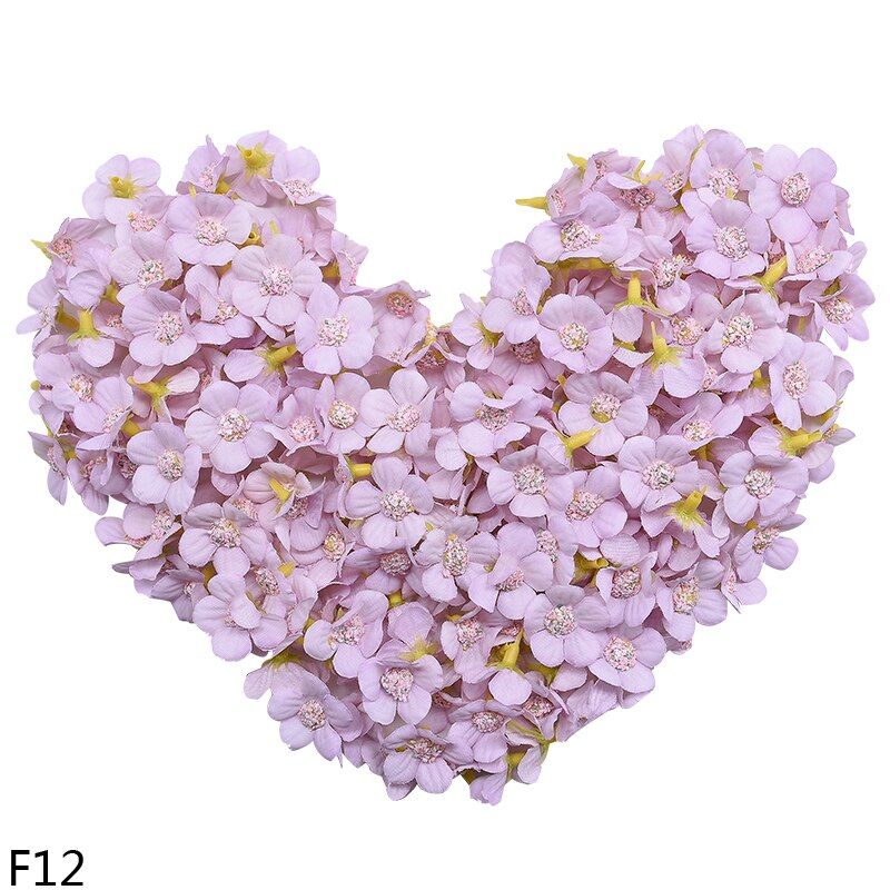 50/100Pcs 1.5cm Mini Daisy Flower Head Silk Artificial Flower DIY Garland Headdress Fake Flowers For Home Wedding Decoration
