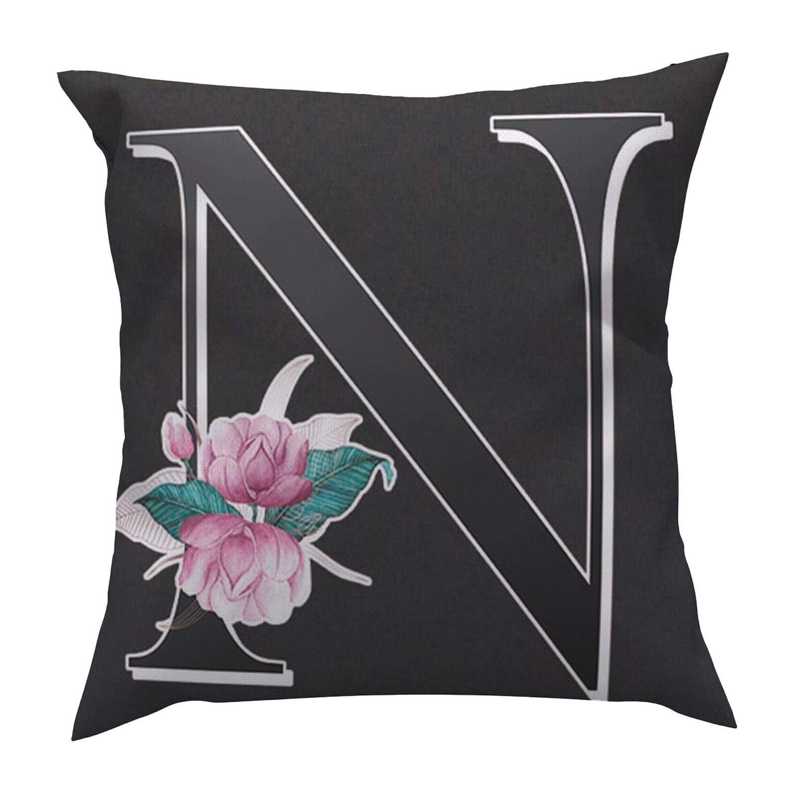 low Sham Soft Texture Square Colorful Letter Pattern Cushion Throw Case