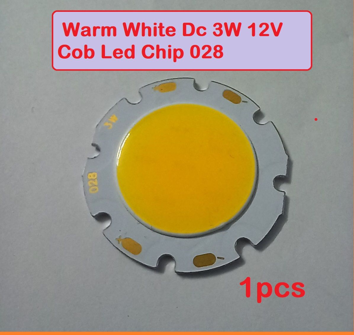 High Power Warm White 3w 12v COB LED Chip 028 Module For Floodlight Spotlight Headlights Soldering With Short Cable