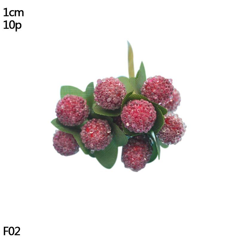 Gold Silver Flower Cherry Stamen Berries Bundle DIY Christmas Wedding Birthday Party Decoration DIY Wreath Craft Flower Stamen
