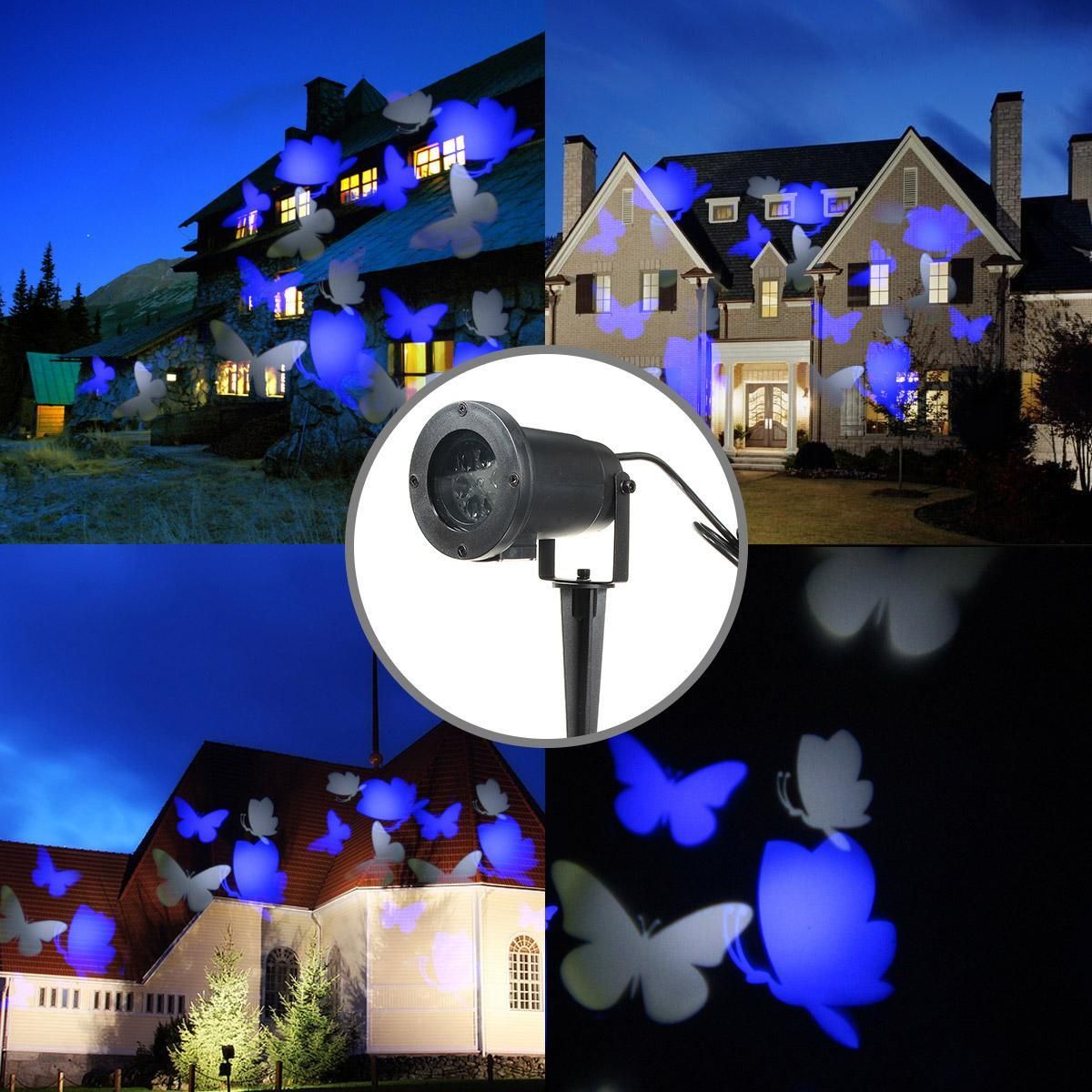 Snow Falling LED Moving Laser Projector Light Christmas Night Lamp Xmas Decor UK Plug