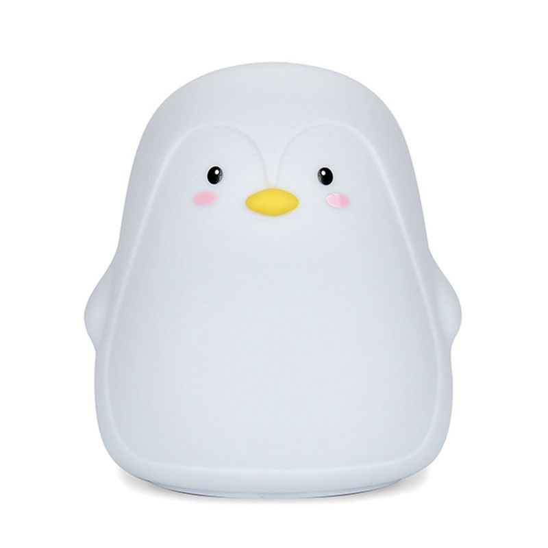 LED Night Light for Children Baby Kids Bedside Lamp Silicone Press Sensor Control Night Light Gray