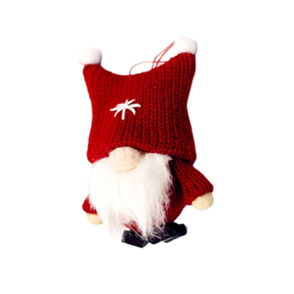 MA Inswind Wool Face-Less Doll Christmas Doll Pendant Lovely Christmas Doll