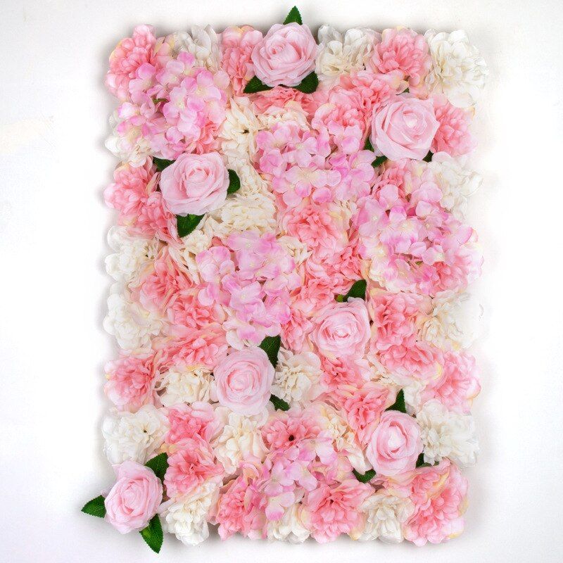 INS Flower Wall 40x60cm Silk Rose Artificial Flowers Wall for Wedding Party Shop Mall Background Decoration