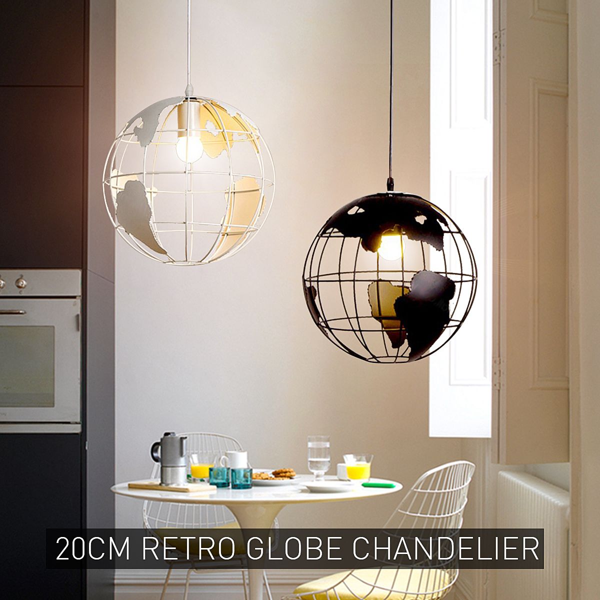 Globe Chandelier Modern Creative For Restaurant Bar Table Cafe Tea Shop Light