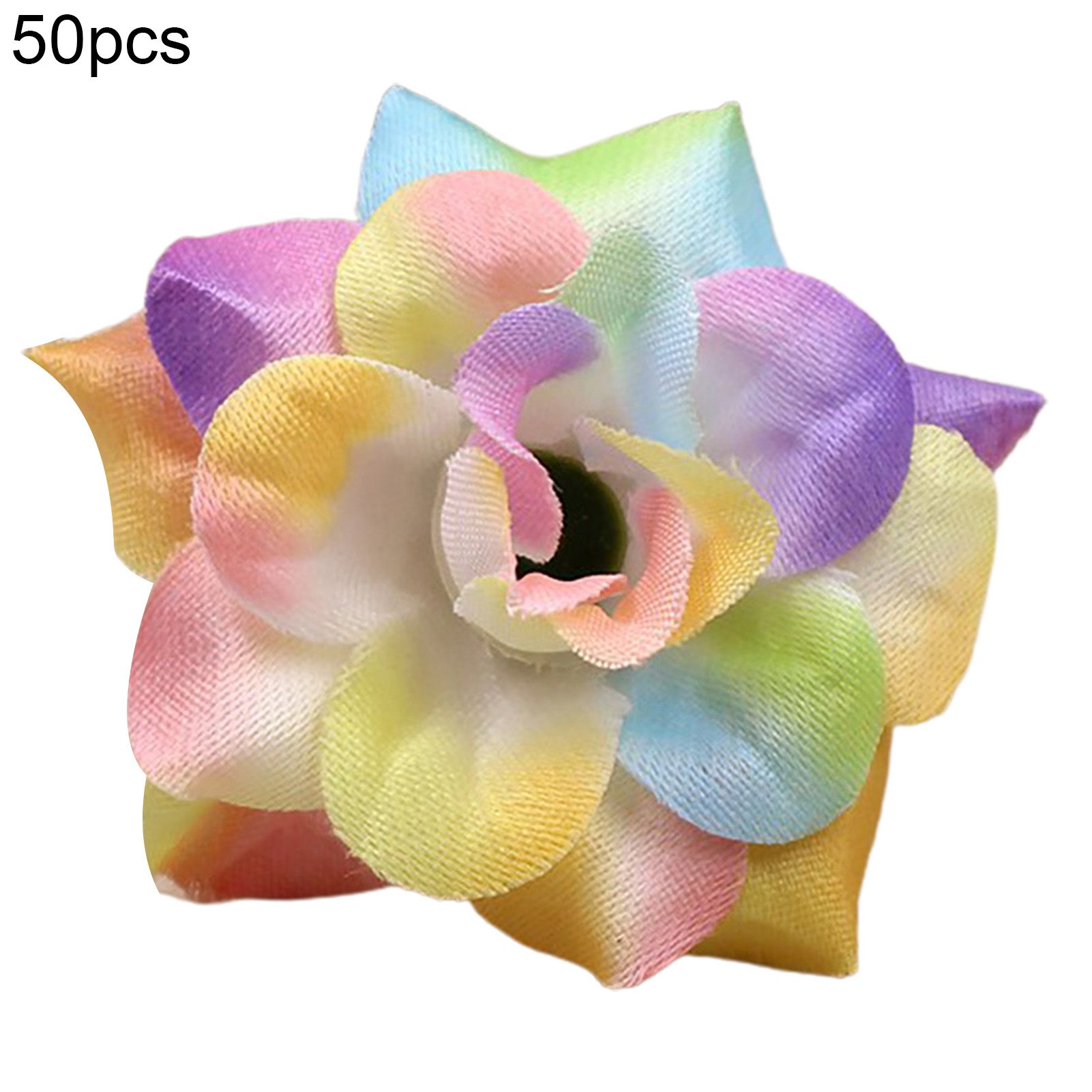50Pcs Artificial Flowers Vivid DIY Weather-resistant Elegant Fake Rose Wedding Flowers Holiday Supplies