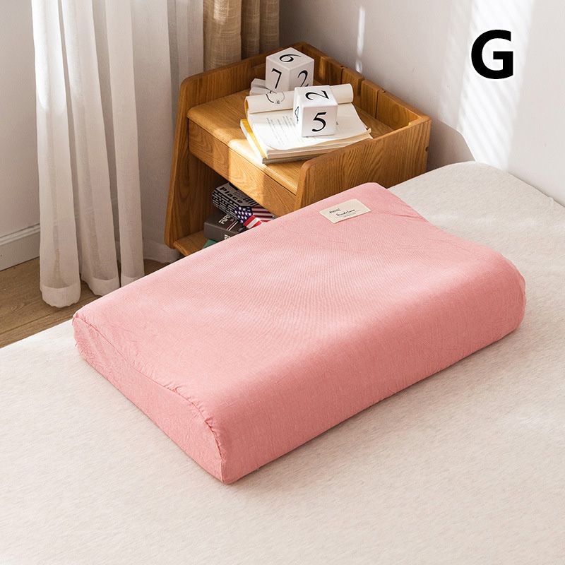 1PC Pillow Case Cotton Pillow Cover Rebound Memory Foam Latex Pillowcase Contour Zippered
