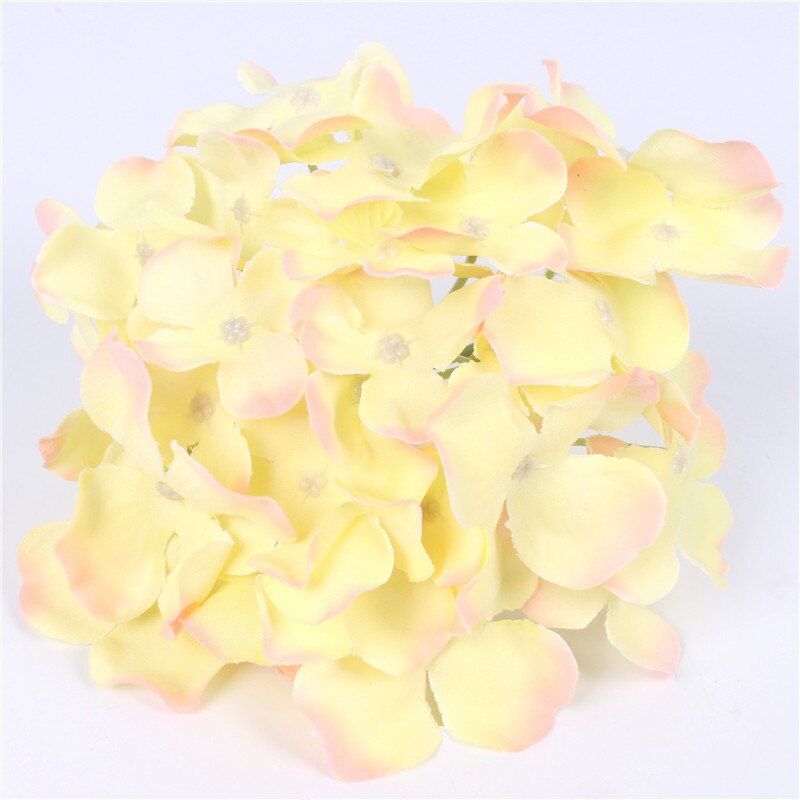 Colorful Hydrangea DIY Silk Artificial Flowers Heads Decoration Home Party Wedding Arch Background Flowers Wall Arrangement 2PCS