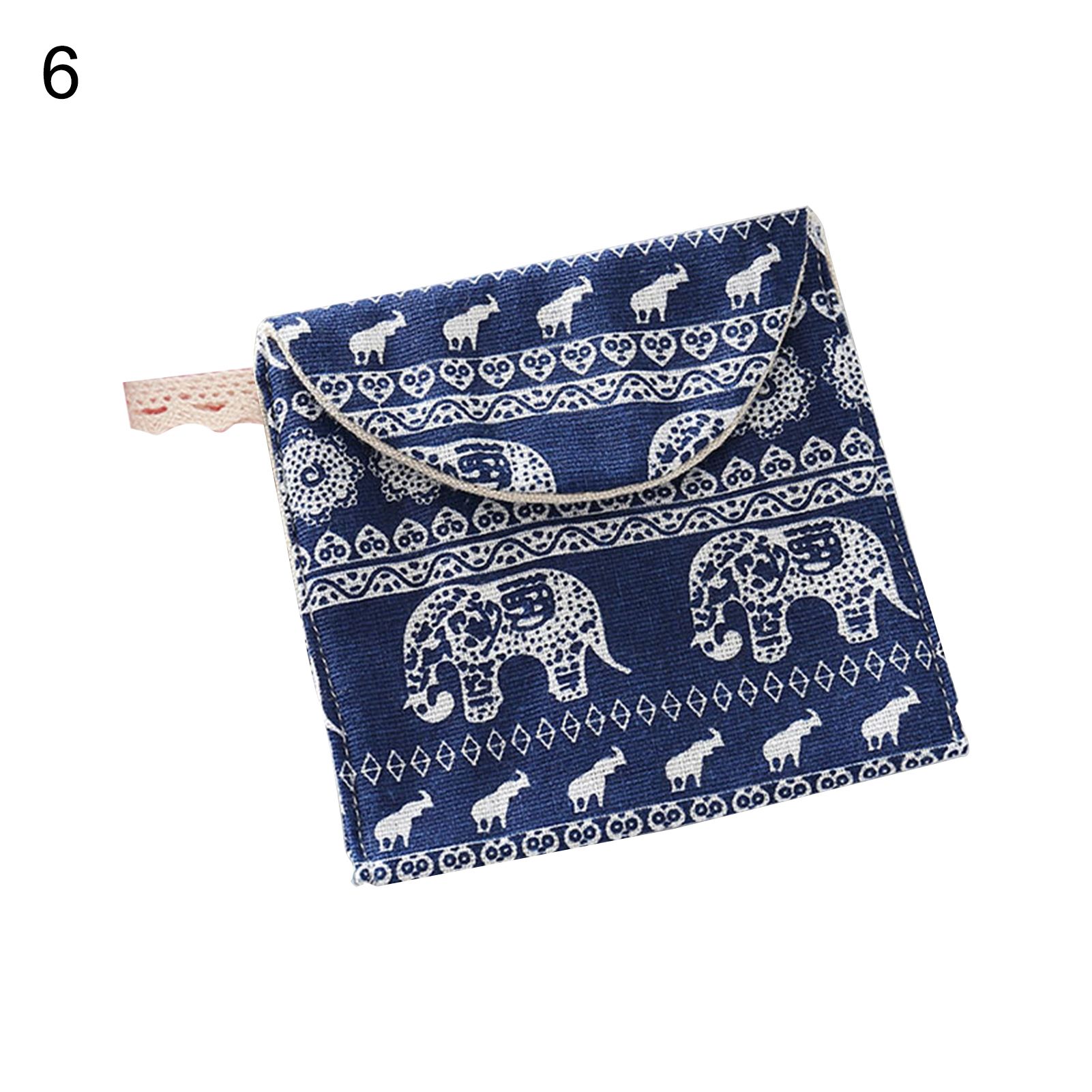 Sanitary Towel Bag Exquisite Women Cotton Flax Sanitary Pad Pouch