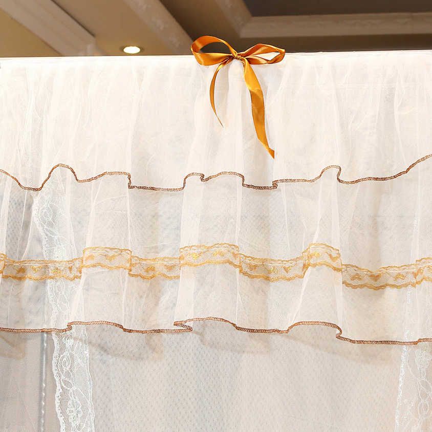 Mosquito Netting Luxury Princess Four Corner Post Bed Curtain Canopy Net Bedding