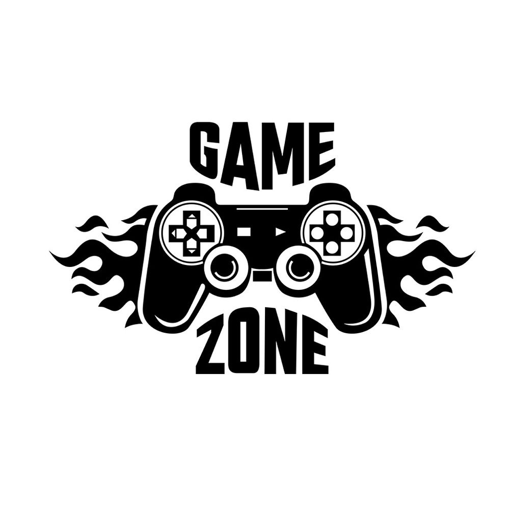 Yfashion Carved ame Zone Wall Sticker Mural Wallpaper for Kids Boys Room Decals aming Poster Decor