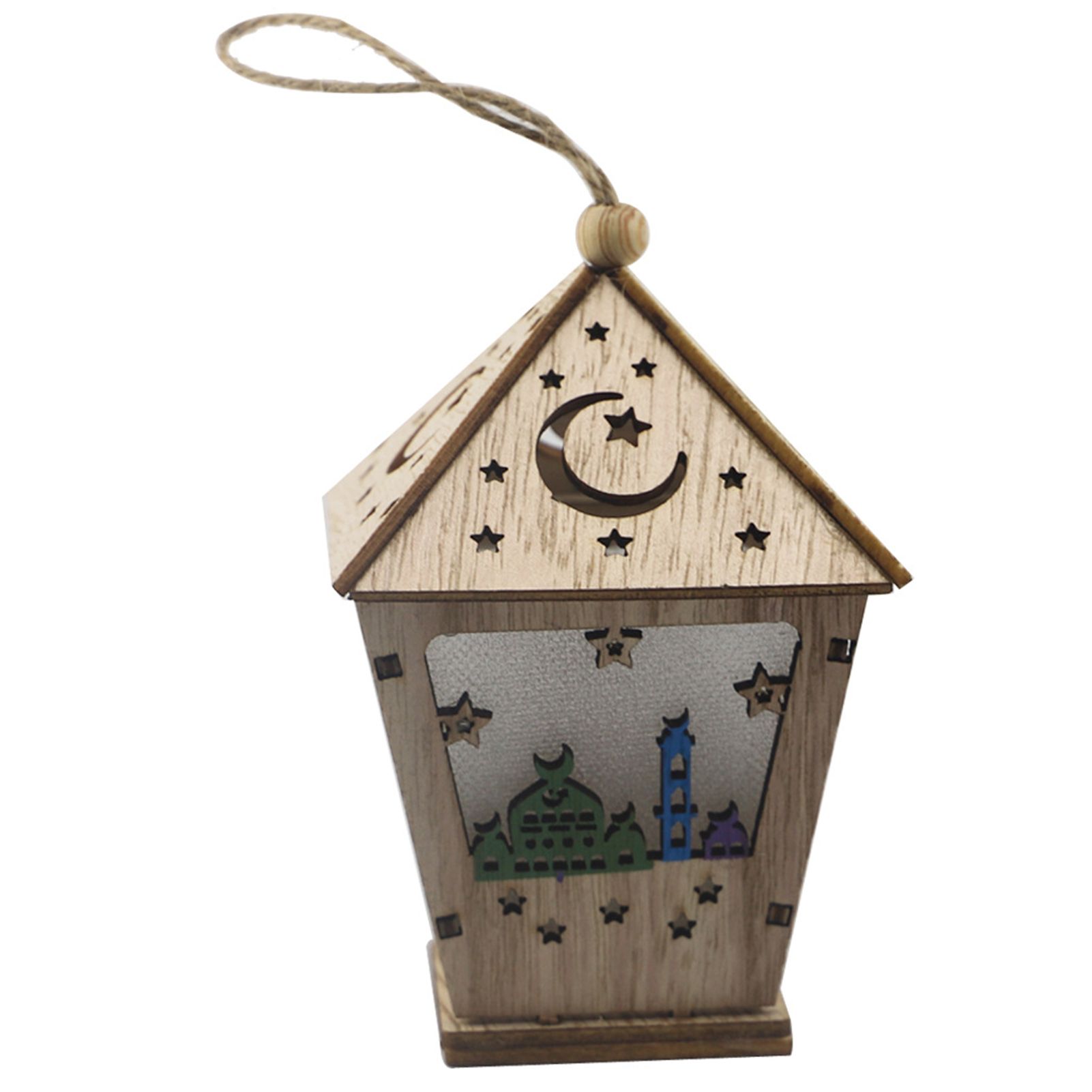 Wooden Decorative Save Energy Steady LED Wooden Lantern Pendant for Indoor