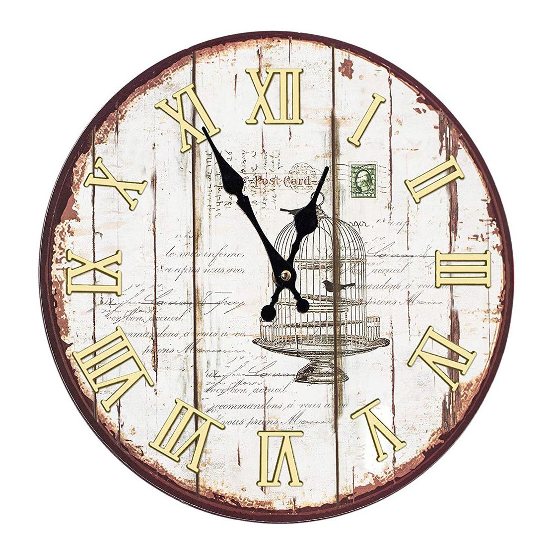 15 Pieces Clock Numerals Kit DIY Digital Clock Numbers Clock Hands Replacement Parts Clock Accessories (Roman Numerals)