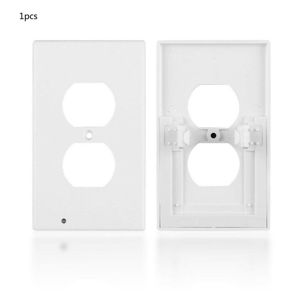 Hallway Emergency Lamp Outlet Cover Light Sensor Night Light Bedroom Bathroom White