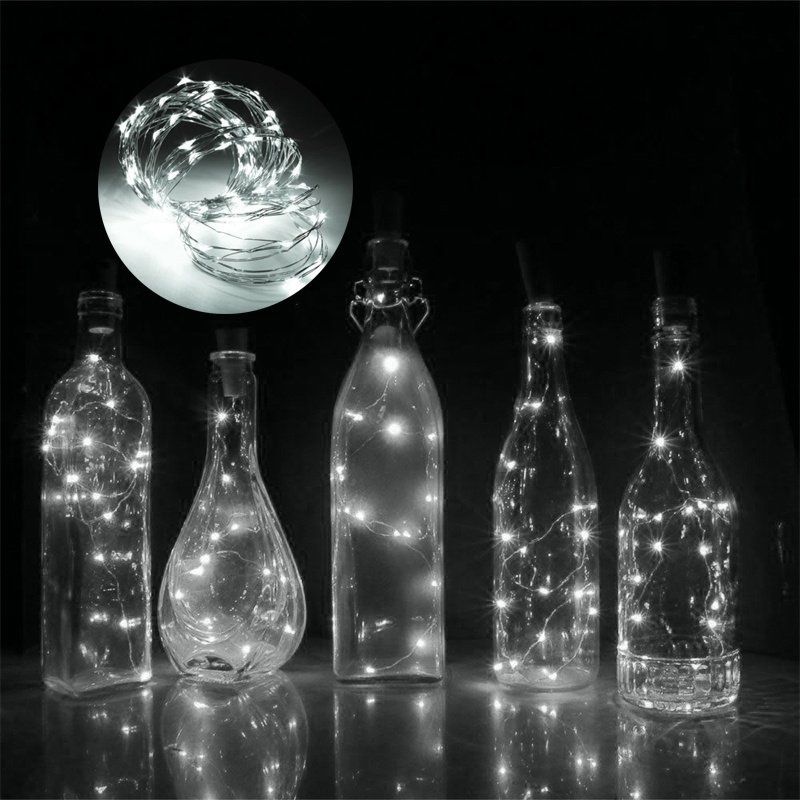 LED Copper Wire String Light with Bottle Stopper 2m 20led for Glass Craft Bottle Outdoor Holiday Christmas Party Decoration