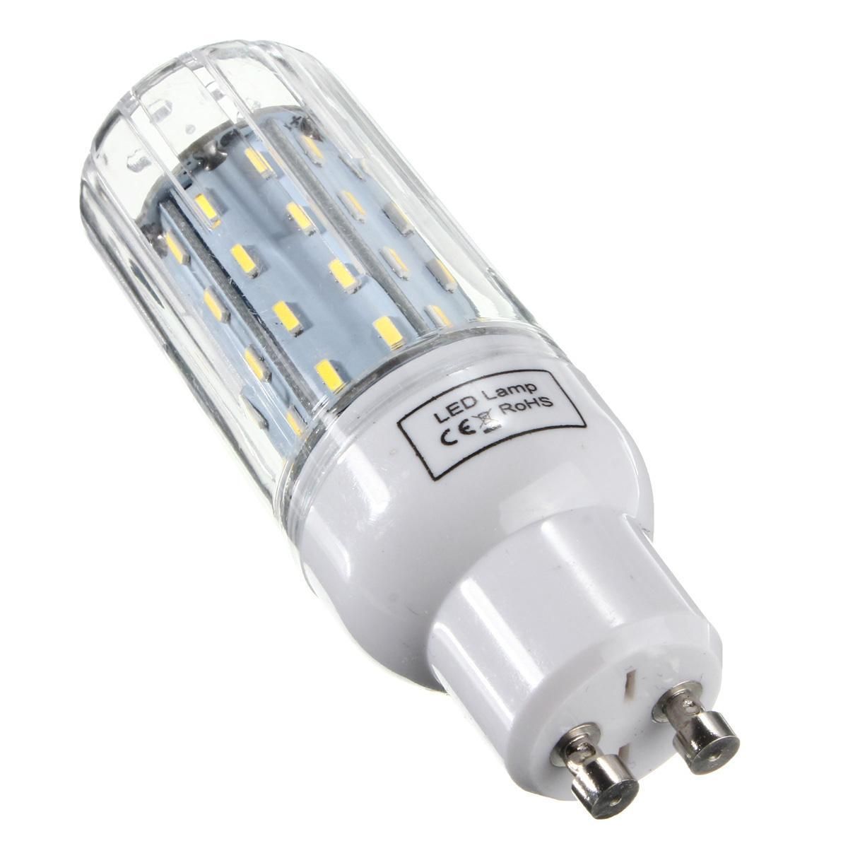 E27 B22 E12 E14 G9 GU10 6W 56 SMD 4014 LED Warm White White Cover Corn Bulb AC 110V
